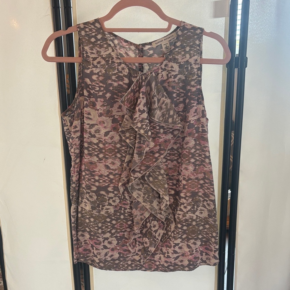 Banana Republic Multicolor Ruffle Blouse